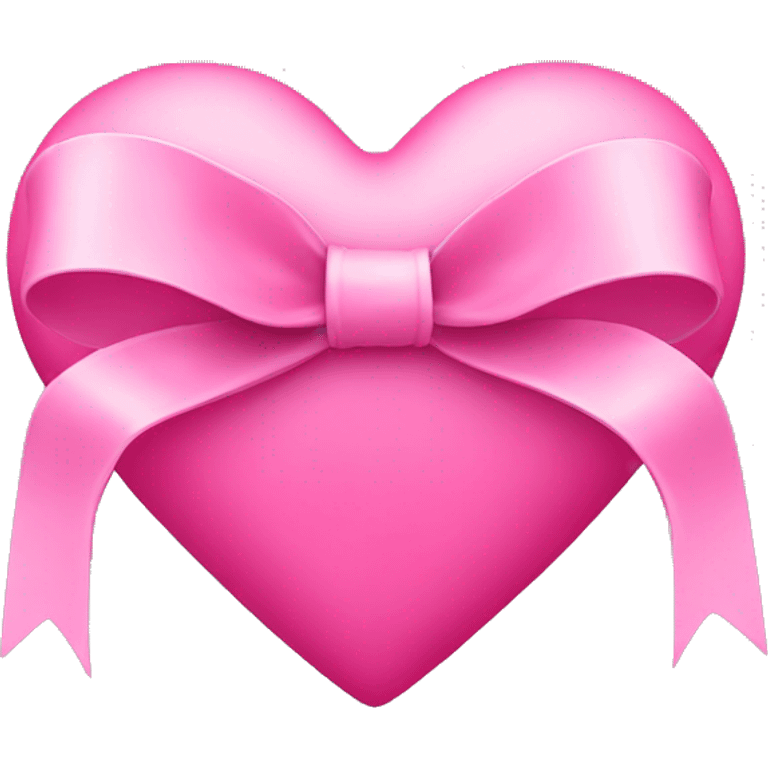 Pink heart with bow emoji