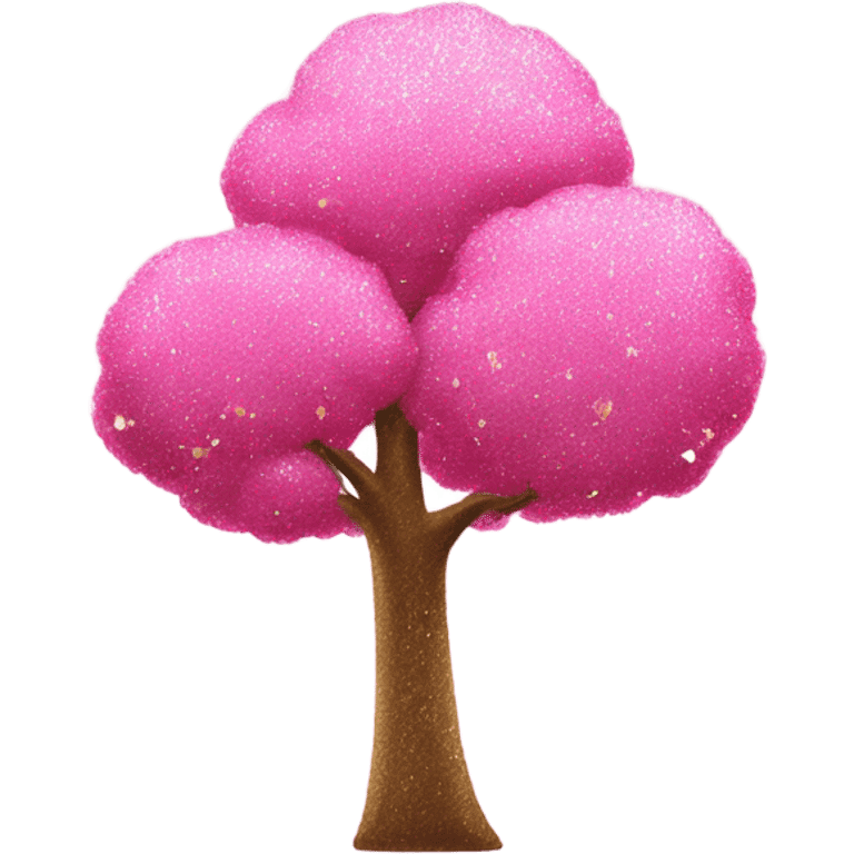 Pink glitter tree  emoji