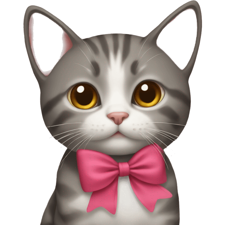 cat with a bow emoji