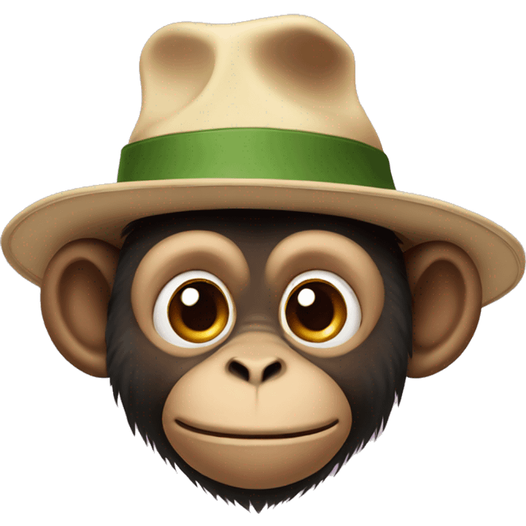 Monkey with  hat emoji