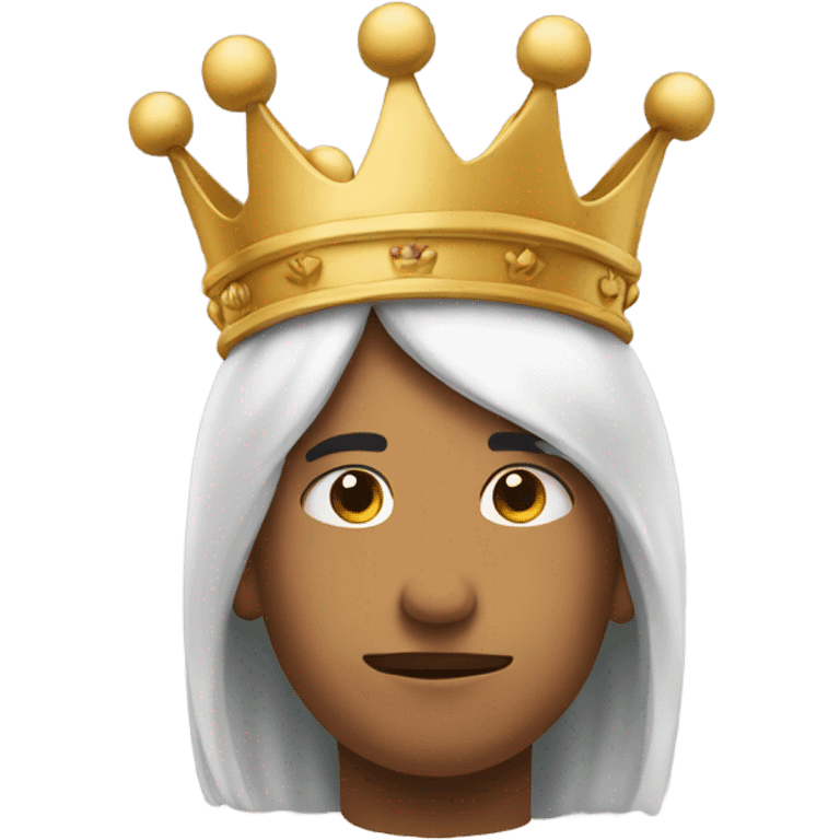 crown thoughtful expression emoji