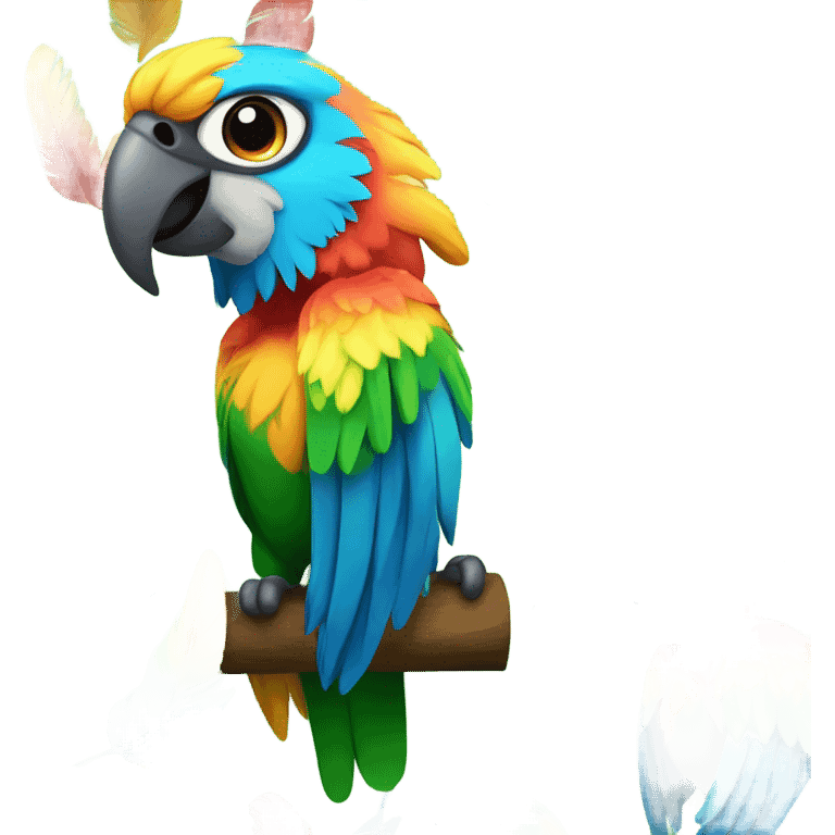 Lovely parrot emoji