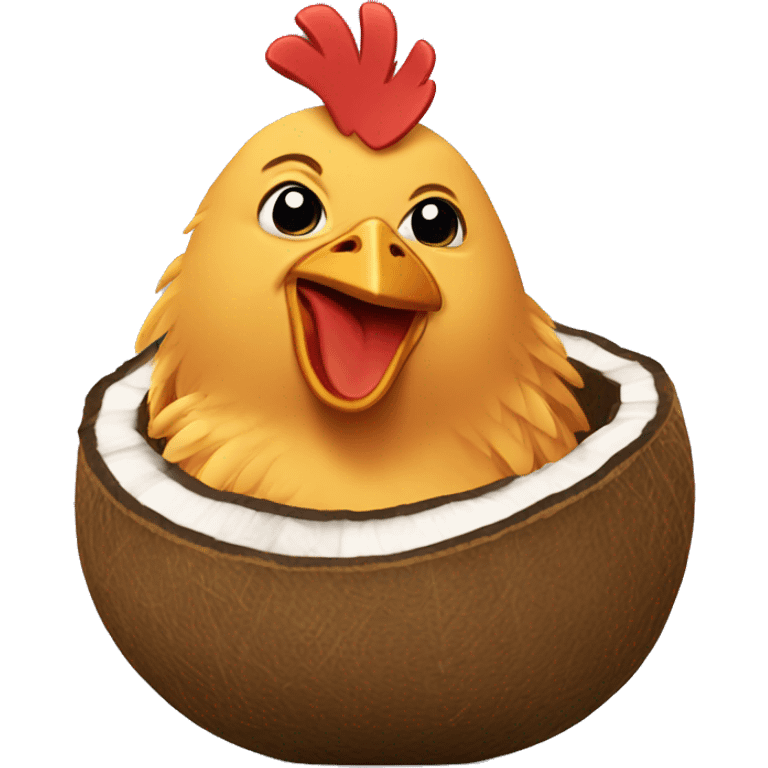 chicken in a coconut bra smoking  emoji