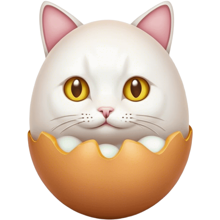 cat that is egg emoji