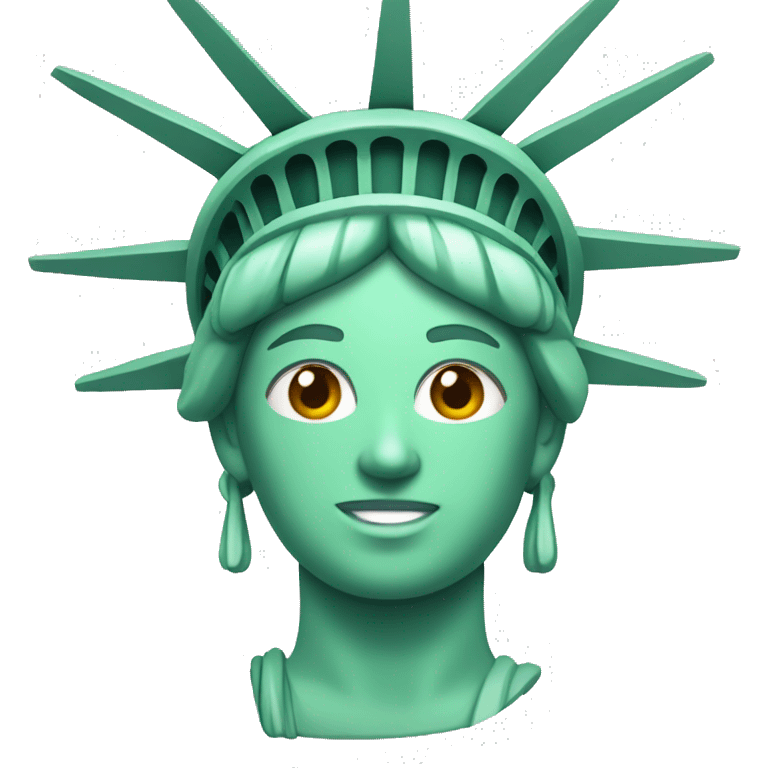 statue of liberty, ios emoji, clear face features emoji