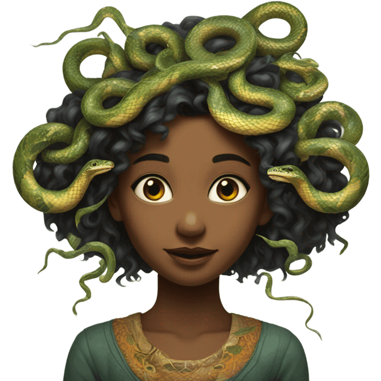 girl with snakes for hair  emoji