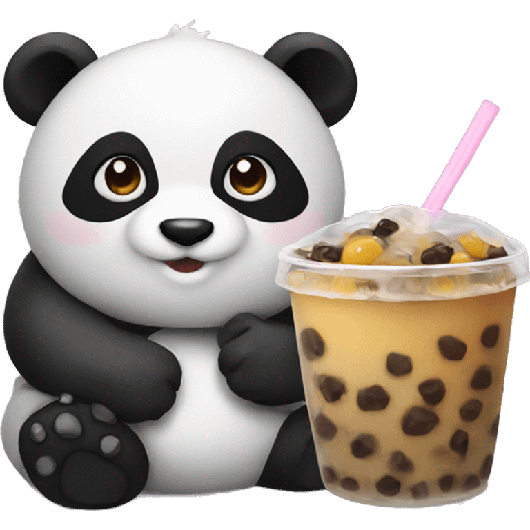 Panda with Boba  emoji