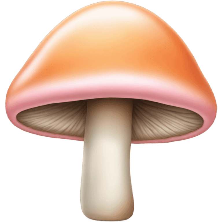 Mushroom with a peach colored shaft and a light pink colored cap emoji