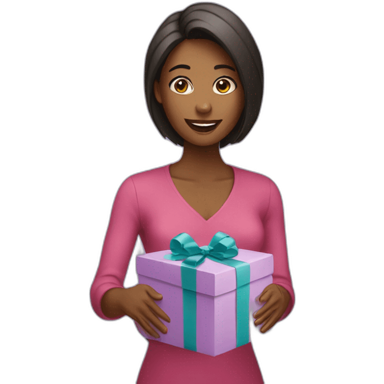 woman opening gift emoji