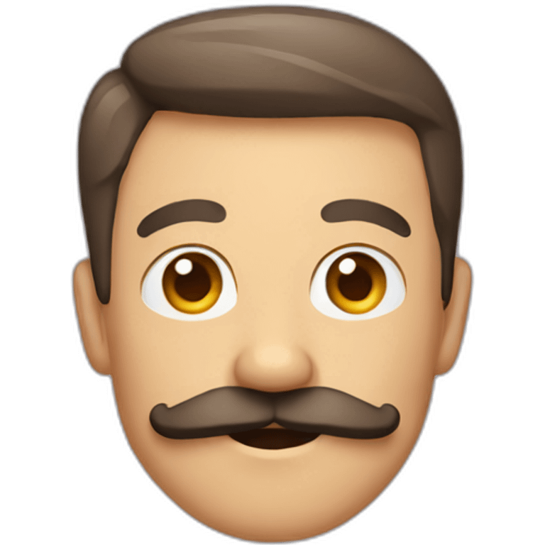 a guy with a square mustache emoji