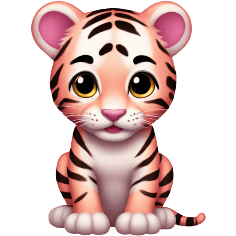 Baby pink tiger emoji