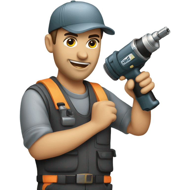 mechanic with an impact gun emoji