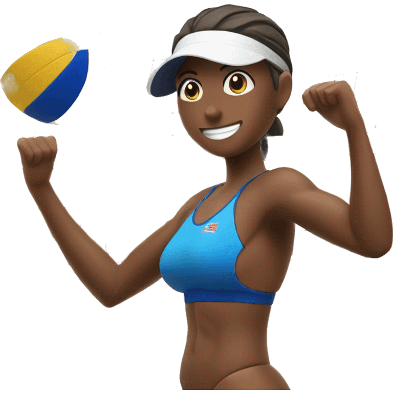 Beachvolleyball from the Brand Mikasa emoji