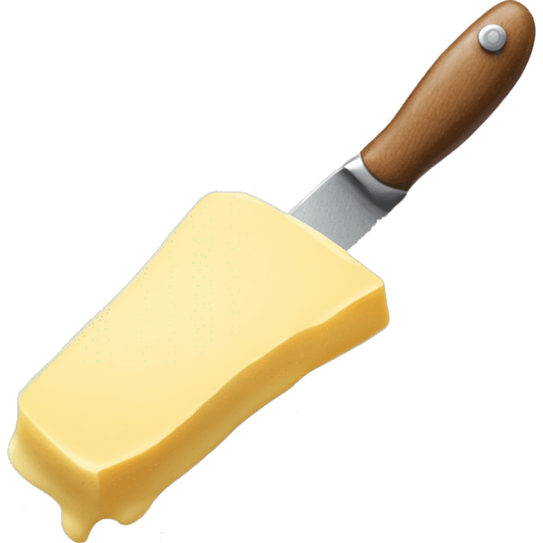 A curl of margarine on the tip of a serrated knife emoji