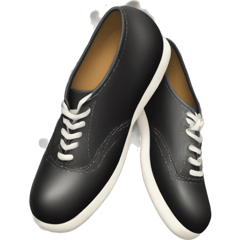 1950s black and white shoes emoji