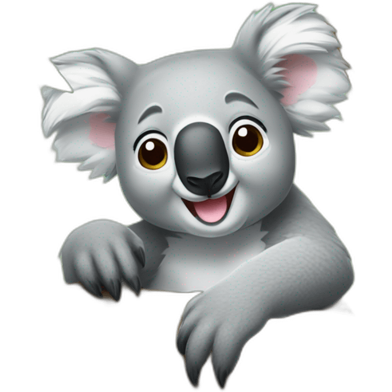 koala sur un loup emoji