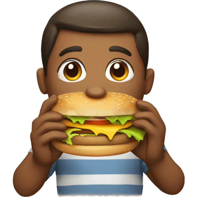 emoji eating burger emoji