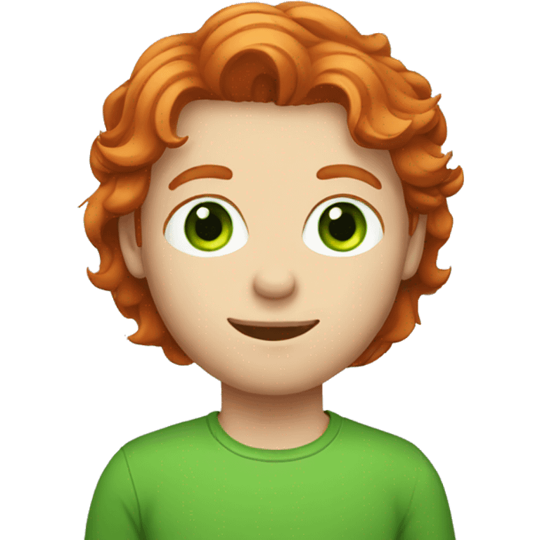 Redhead guy with green eyes  emoji