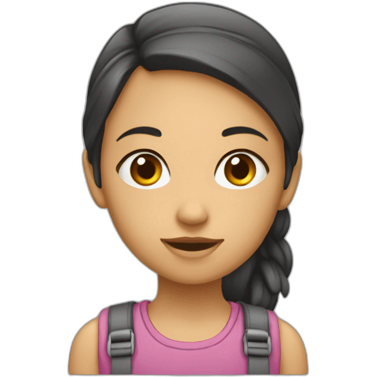 Jeune fille avec un cargo emoji