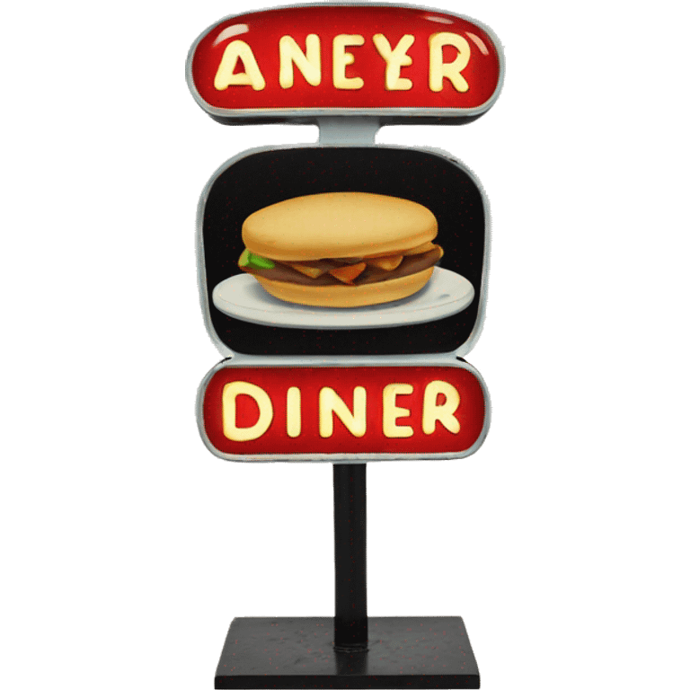 50's diner sign vintage emoji