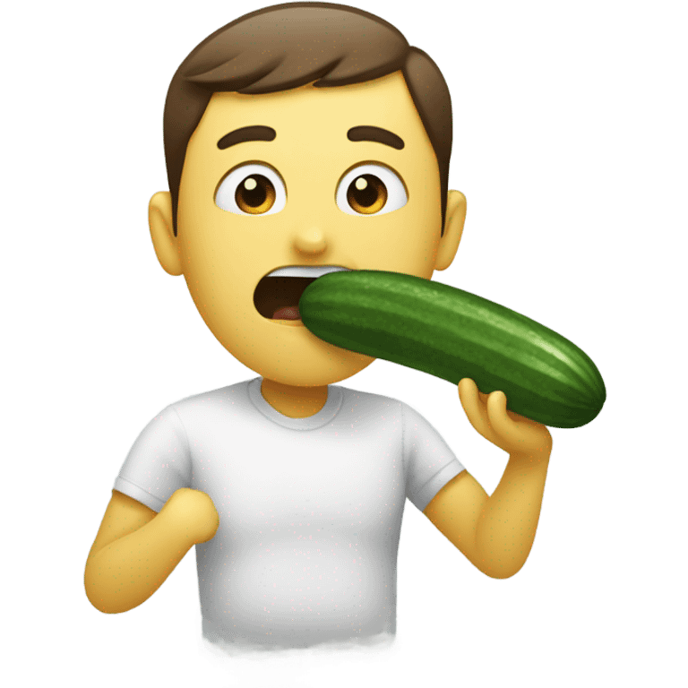 Eating cucumber emoji