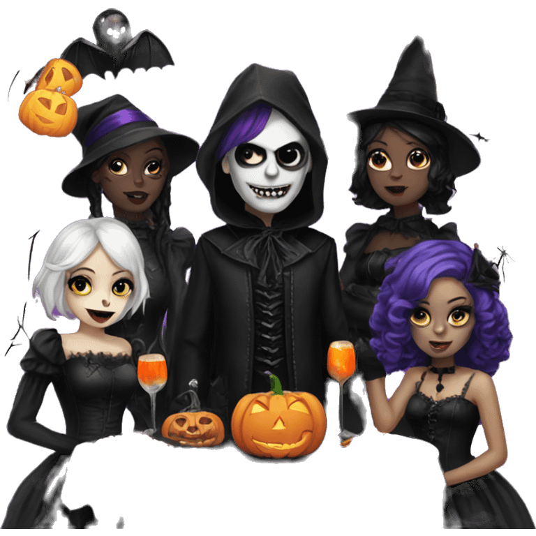 Gothic Halloween party emoji