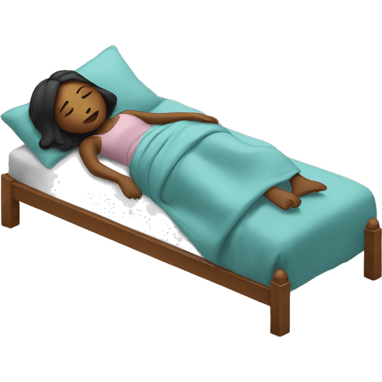 girl sleeping in bed emoji