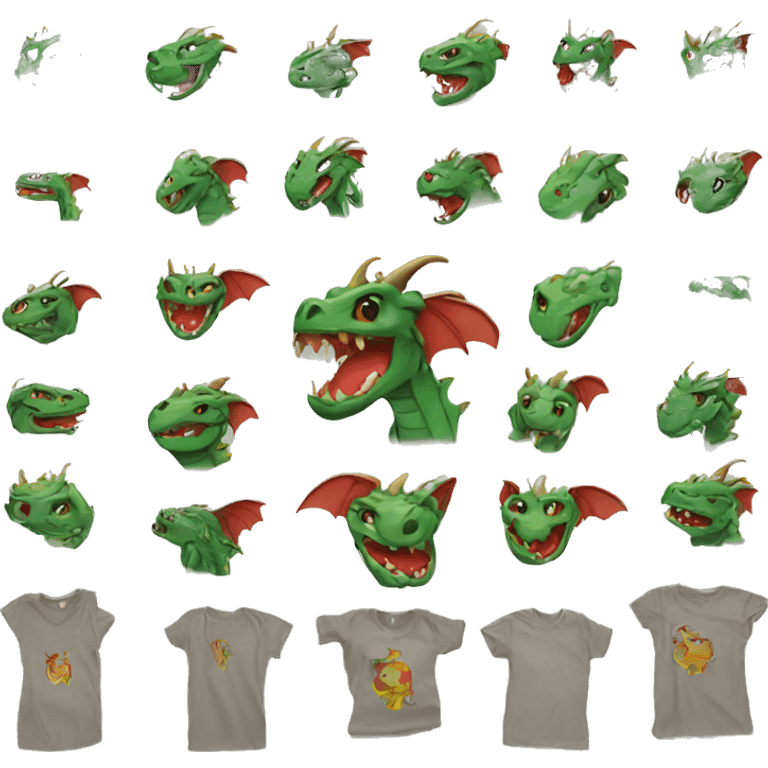 Dragon wearing shirts emoji