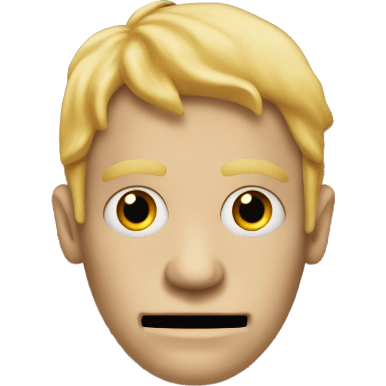 Blonde orange face evil man as stringed puppet emoji