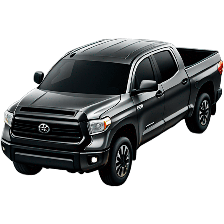 Black toyota tundra racing on highway emoji