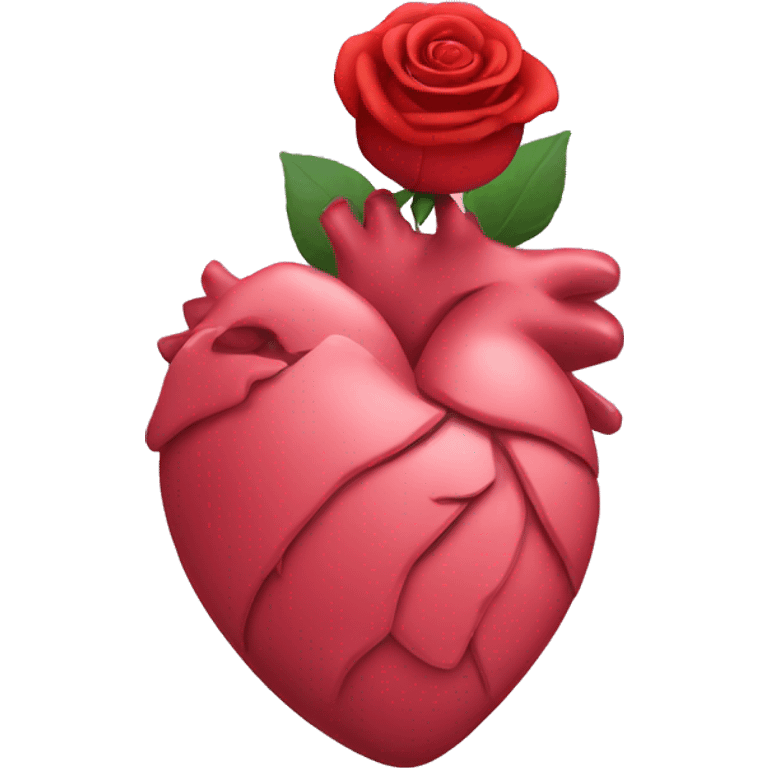 Heart with a rose inside  emoji