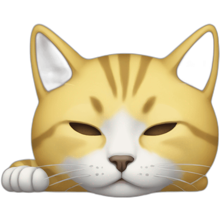 yellow-and-grey-mixed-cat-sleep emoji