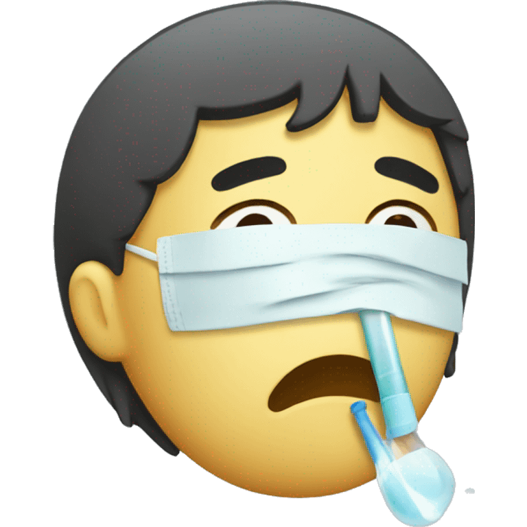 Sick with flu emoji