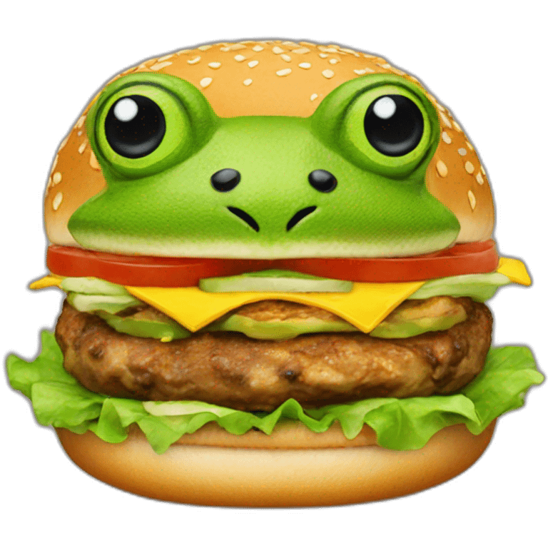 Frog burger emoji