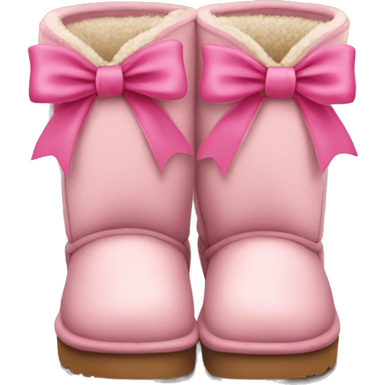 Uggs with pink bow on top emoji