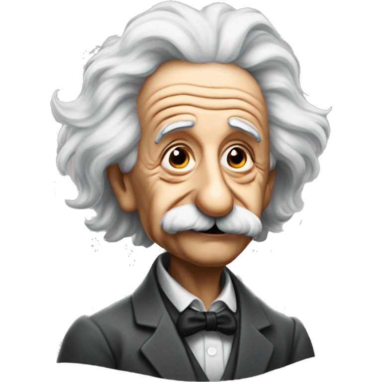 albert einstein with wawing hand emoji