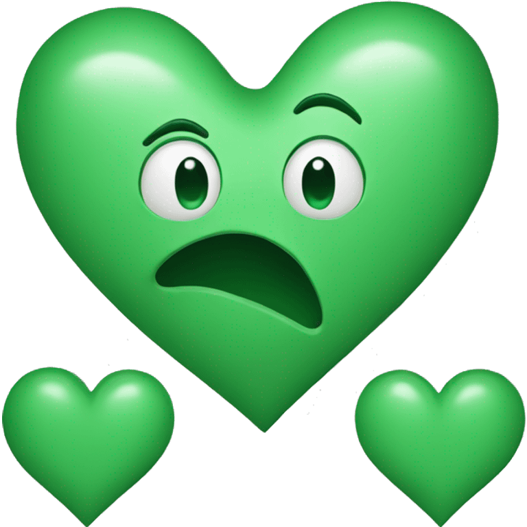 A dim green heart emoji