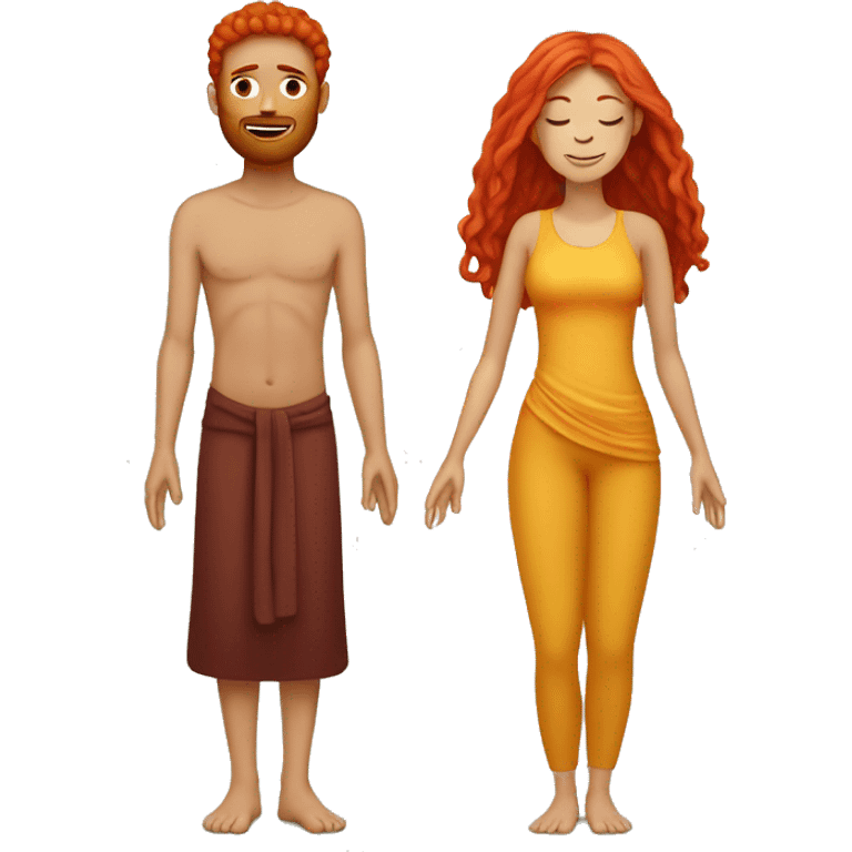 man and woman with red hair
spiritual practices, yoga emoji