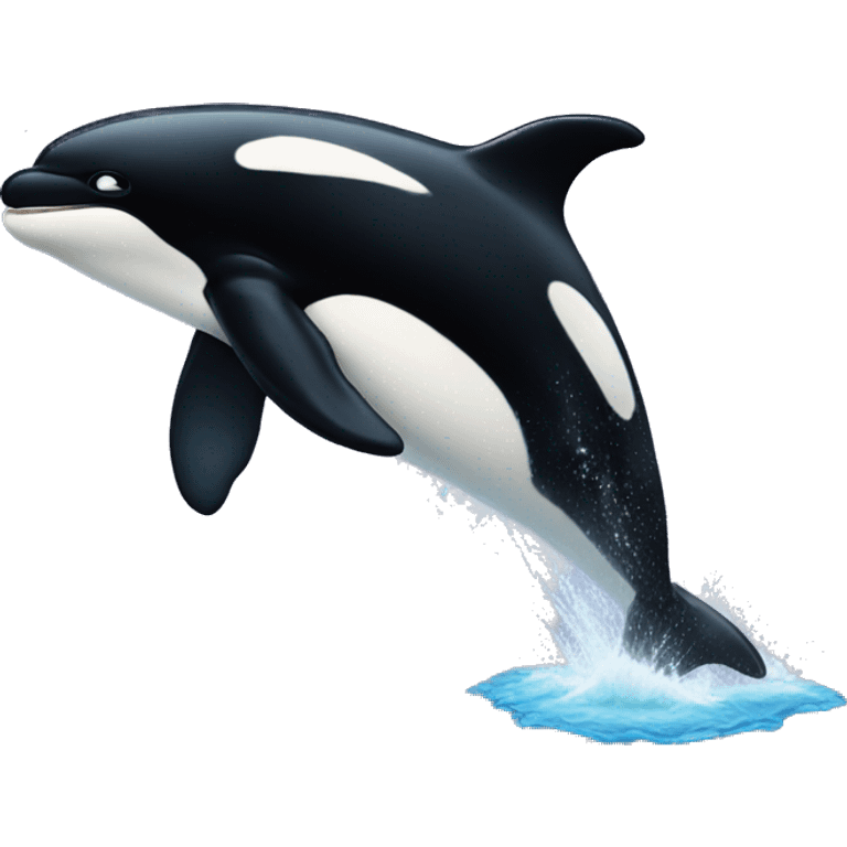 Killer whale jumping out of water emoji