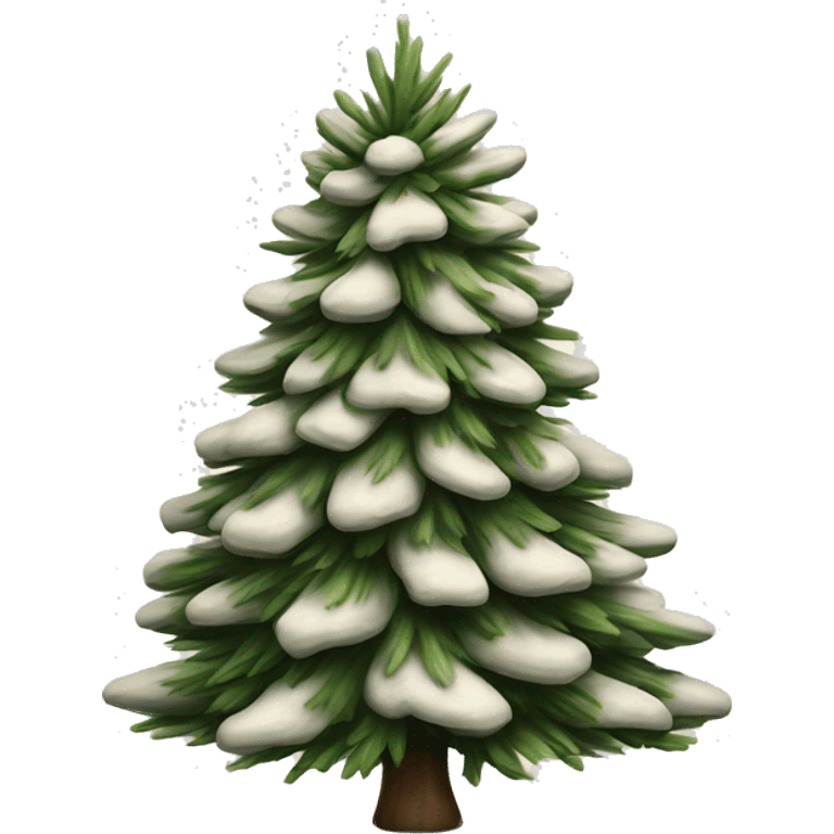 Realistic isolated off white fir christmas tree   emoji