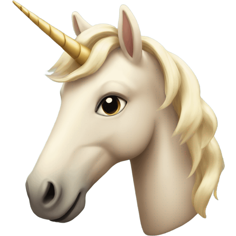 Beige unicorn  emoji