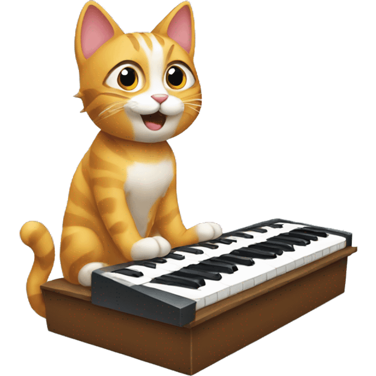 cat play with keyboard emoji