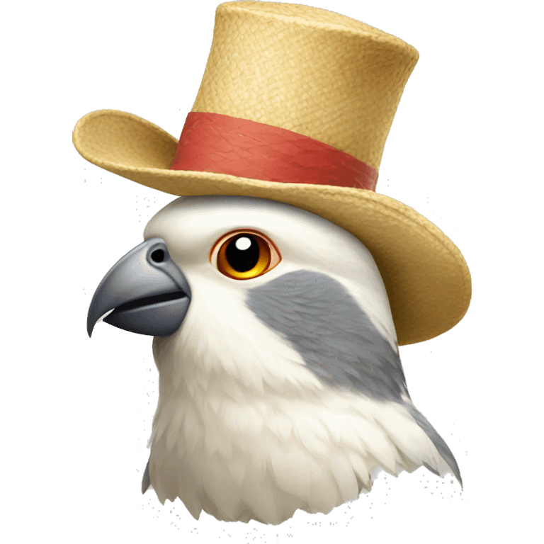 cockatiel in a hat emoji