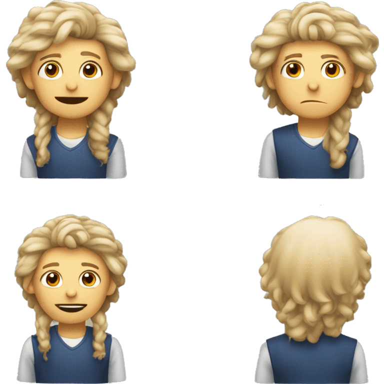 Yorkshire caolho, cabelo longo tocando o chão, língua para fora emoji