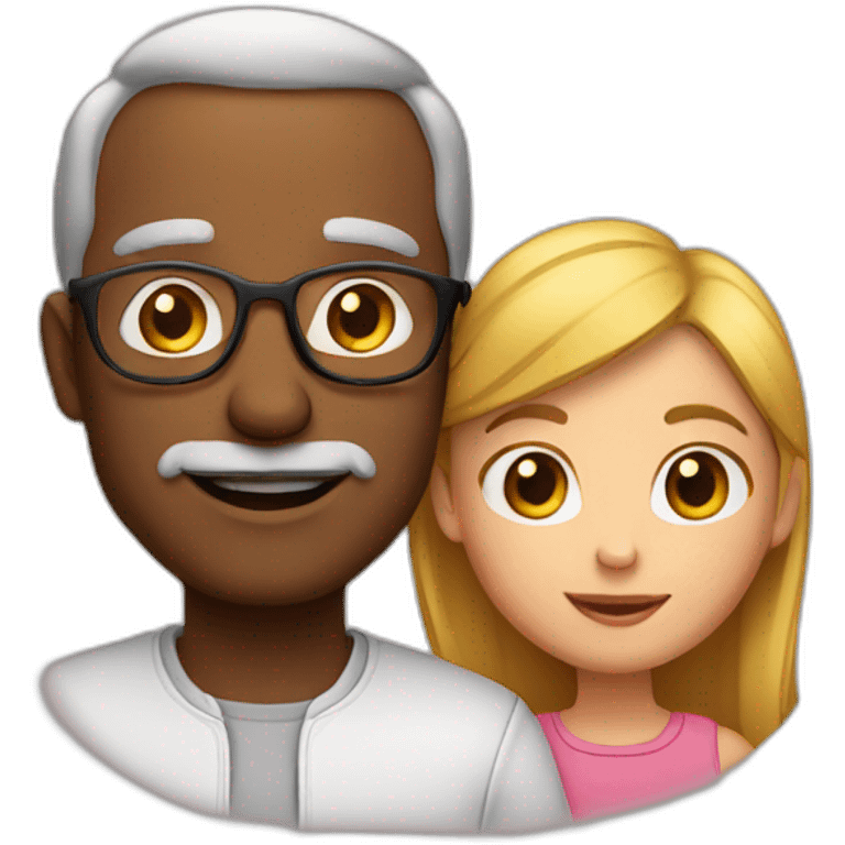 Papa et sa fille emoji