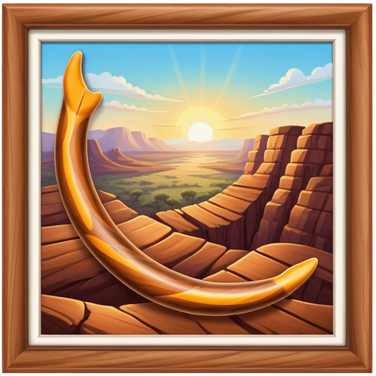 Cinematic Realistic image of a classic boomerang, rendered with detailed wood grain textures and vibrant colors, set against a sunlit outback landscape that emphasizes its iconic Australian heritage emoji