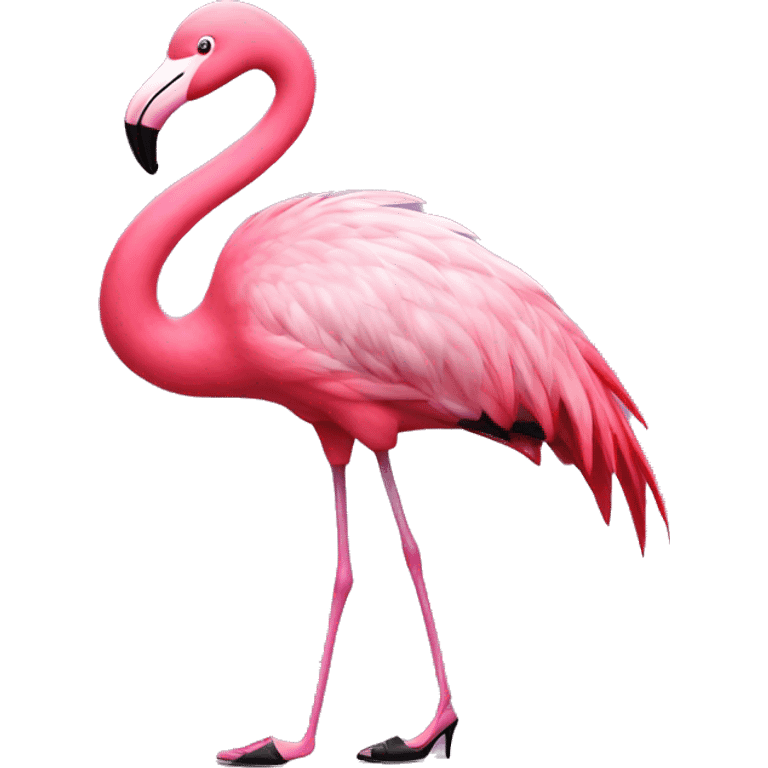 flamingo in high heels  emoji