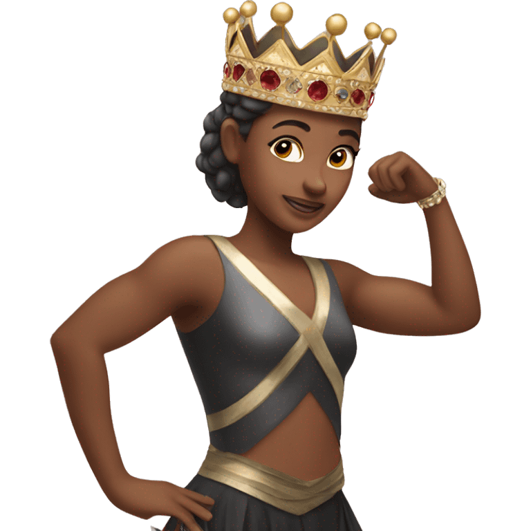 Dancer with queen crown emoji