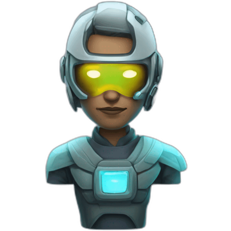 Sci-fi hologram emoji