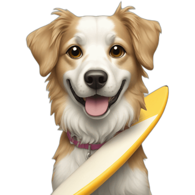 chien surfer emoji